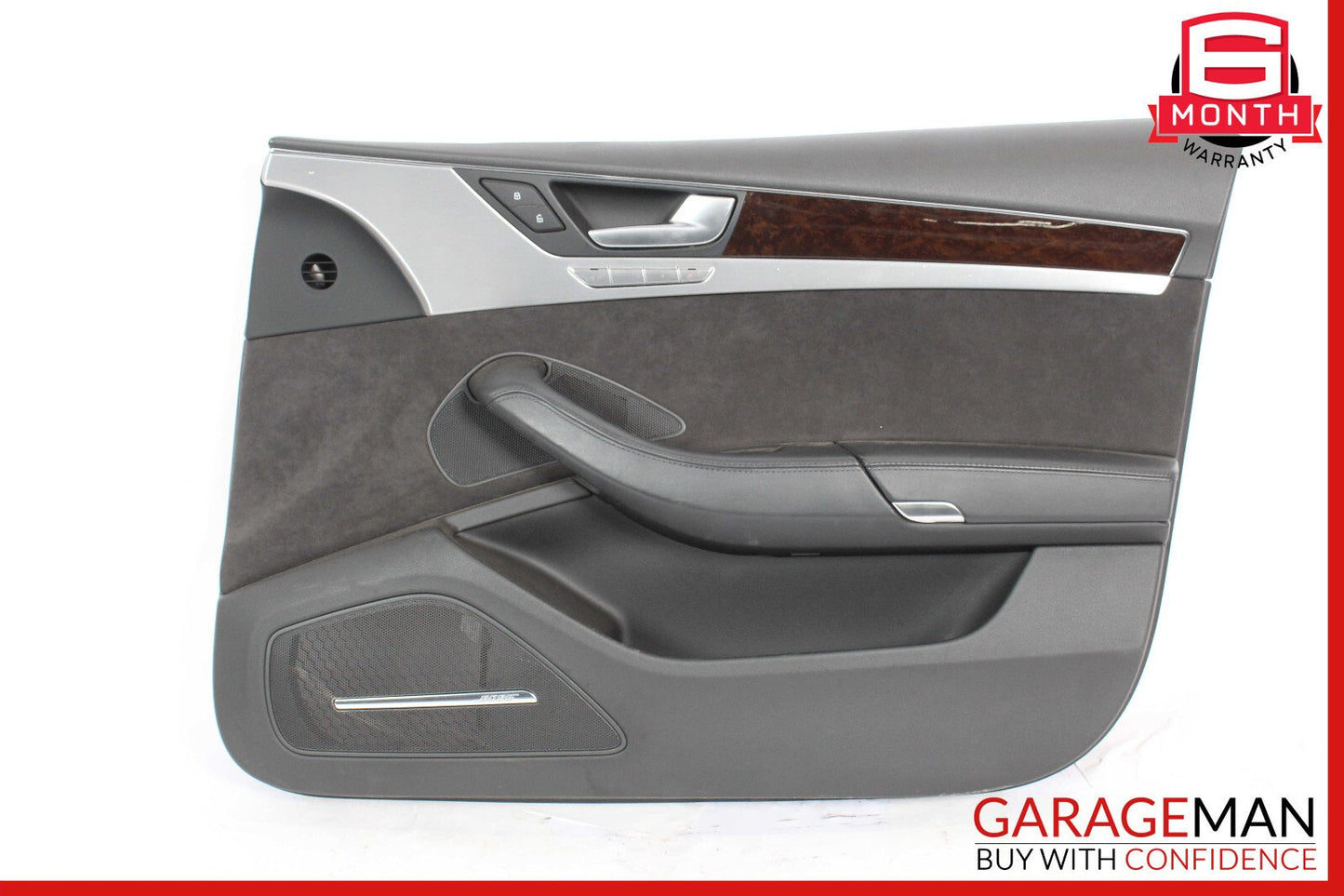 11-17 Audi A8 Interior Door Panel Front Right Passenger Side Black OEM