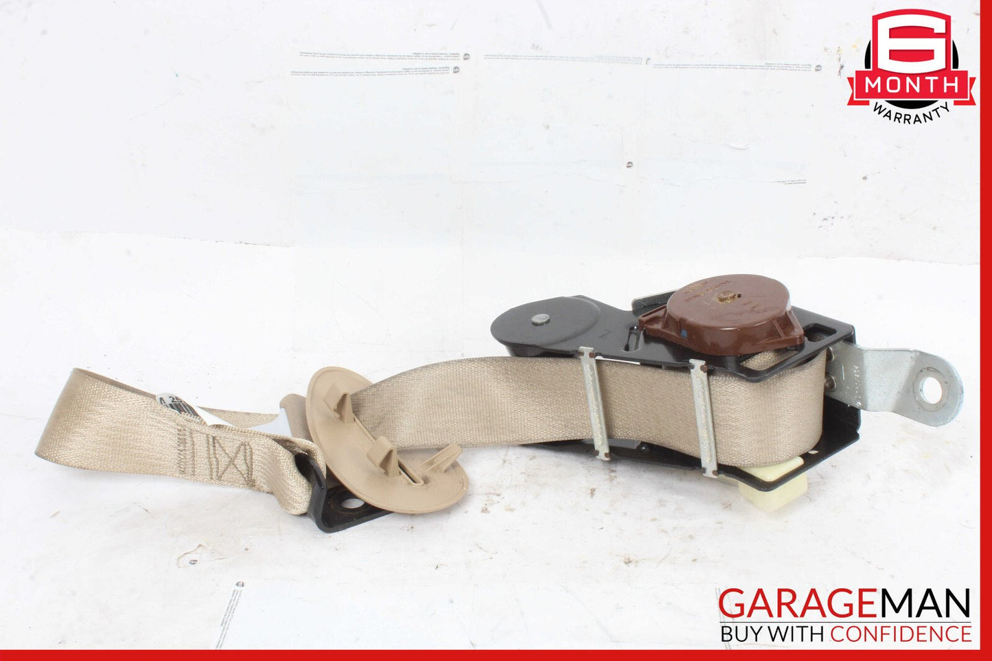 05-11 Cadillac STS Rear Left Seatbelt Seat Belt Retractor Beige OEM