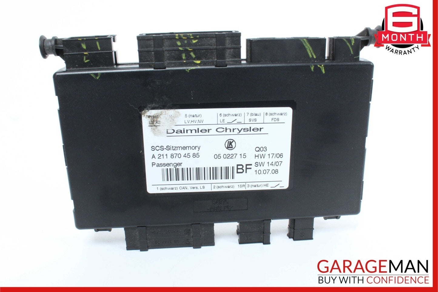 03-12 Mercedes GL350 GL450 SLK350 Front Right Side Seat Controller Module Unit