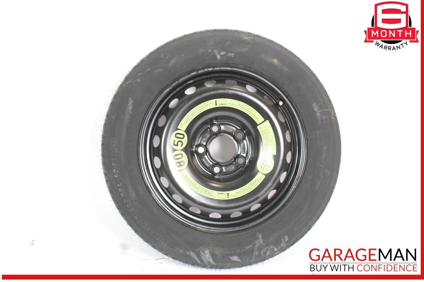 08-14 Mercedes W204 C250 C300 Emergency Spare Tire Donut Wheel Rim 125 90 16"
