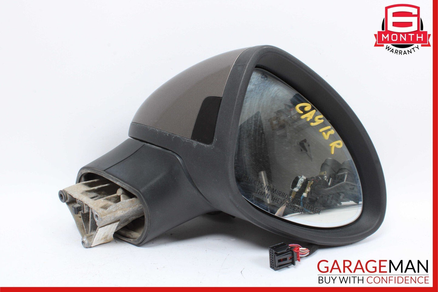 11-14 Porsche Cayenne 958 Front Right Passenger Side Mirror Rear View Door Brown