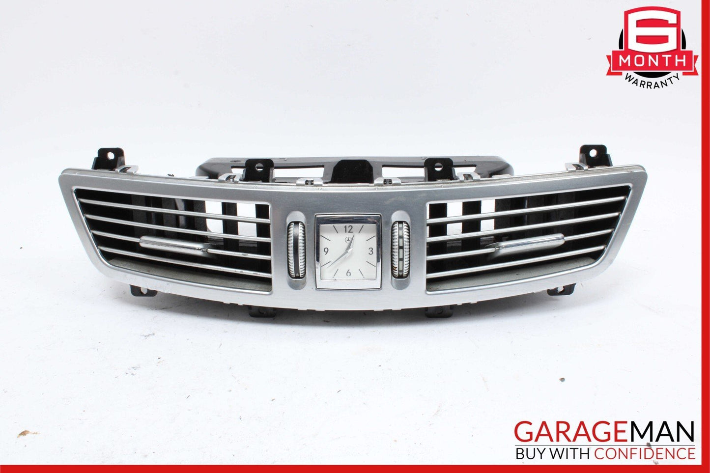 07-13 Mercedes W221 S500 S450 Front Center Dash AC A/C Air Vent Trim Clock Assy
