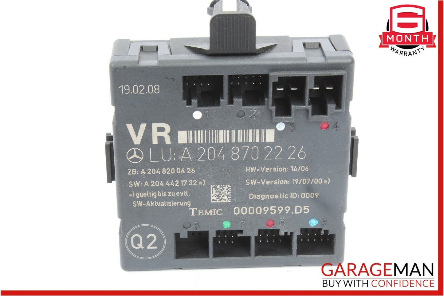 08-14 Mercedes W204 C250 C300 Front Right Passenger Side Door Control Module
