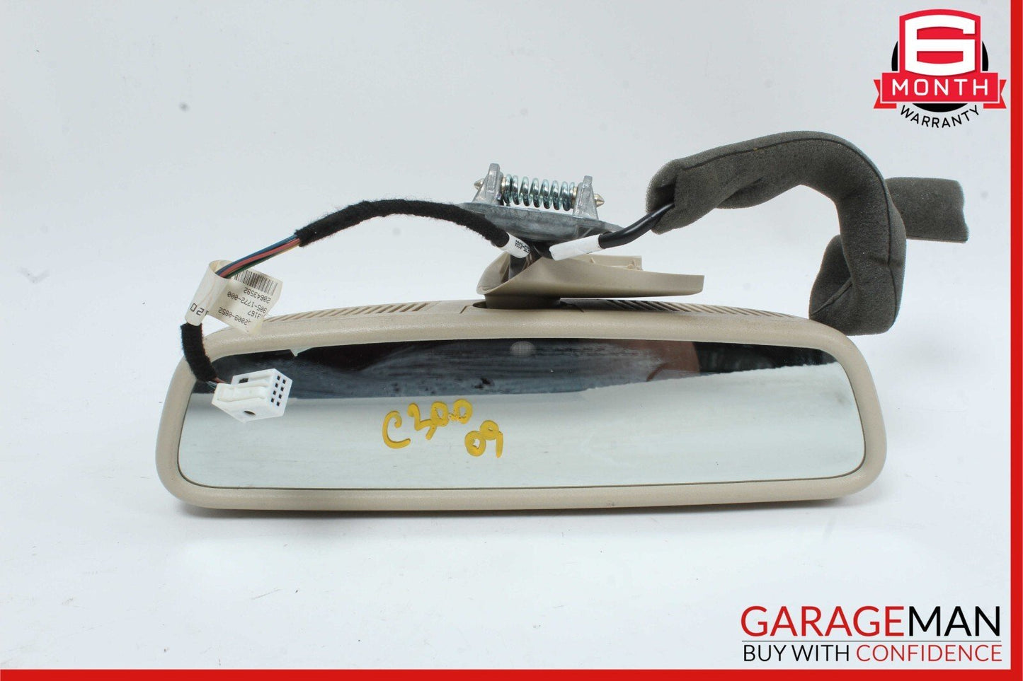 08-14 Mercedes W204 C250 C300 C350 C63 AMG Interior Rear View Mirror Beige OEM