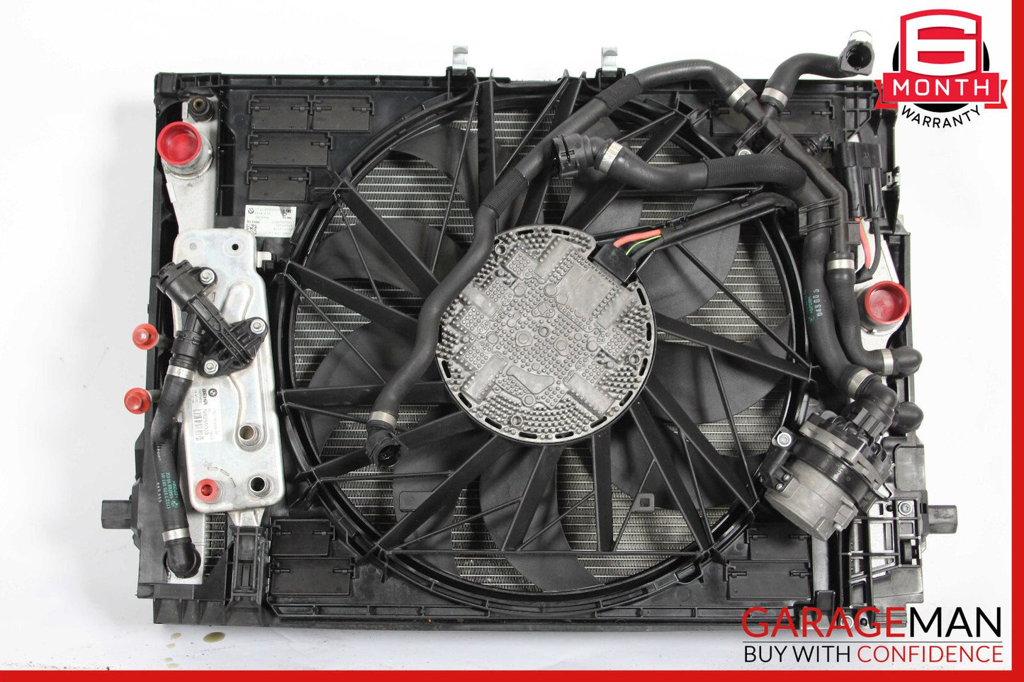 09-12 BMW 750i Radiator Cooling Fan Motor AC Condenser Intercooler Assy
