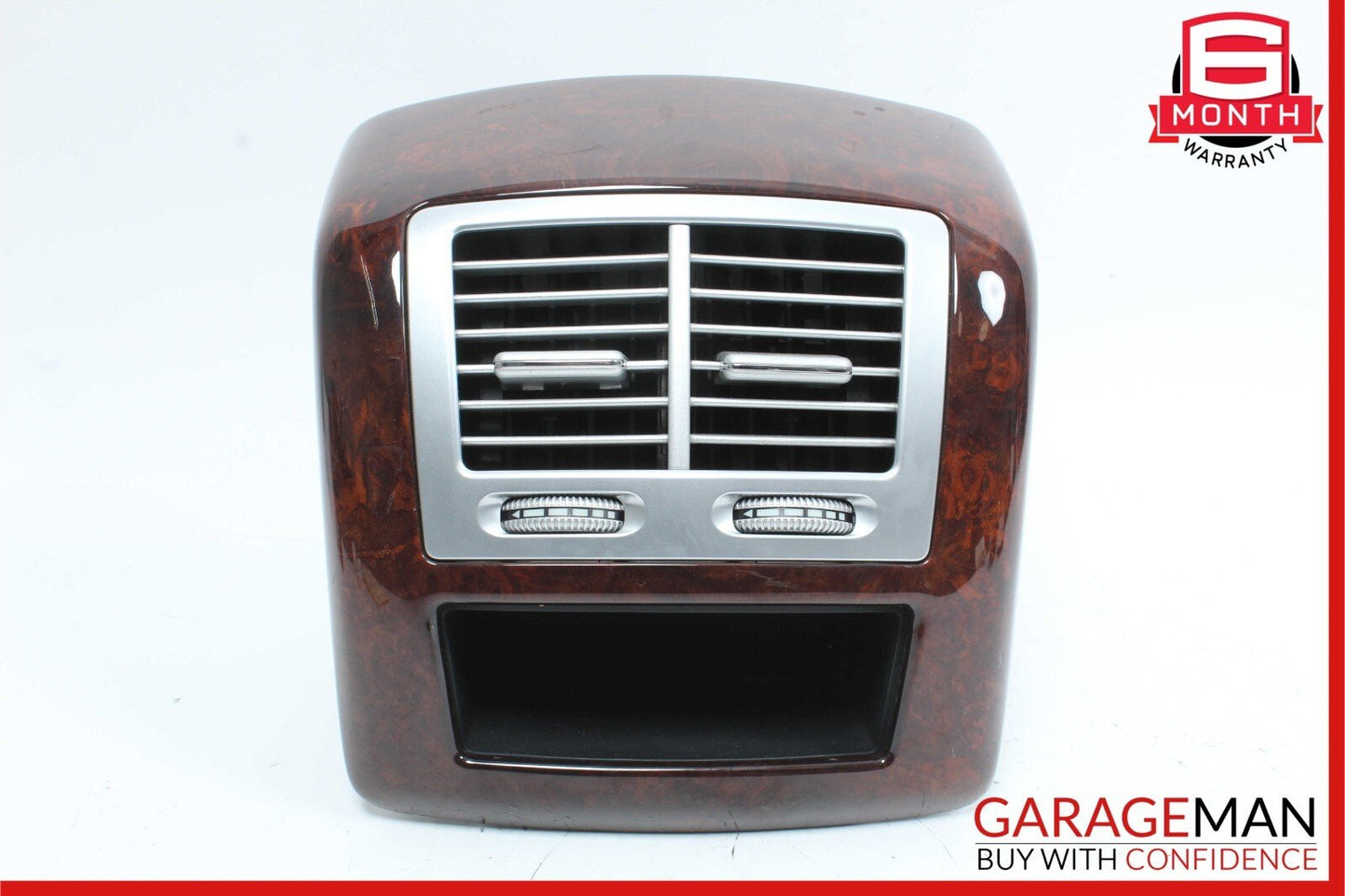 07-13 Mercedes W221 S550 Rear Center Console AC A/C Air Vent Trim Panel Wood OEM