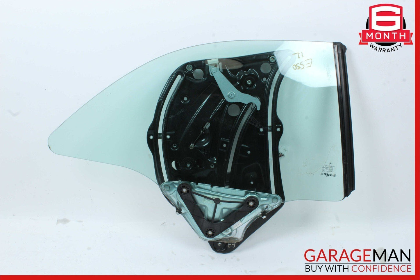 10-16 Mercedes W212 E550 Rear Right Quarter Window Glass & Regulator Motor Plate
