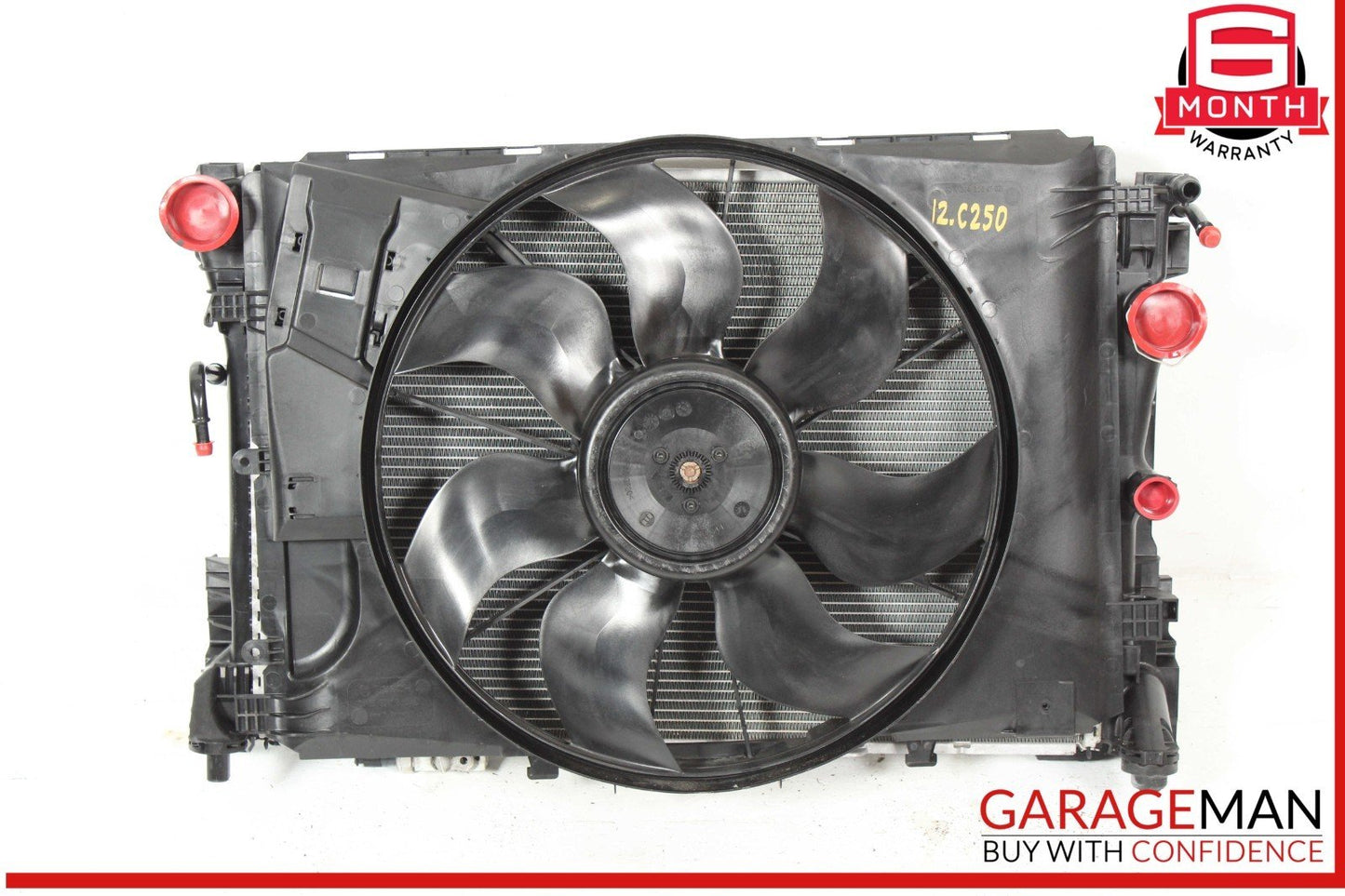 12-15 Mercedes W204 C250 Engine Motor Cooling Radiator A/C AC Condenser Assembly