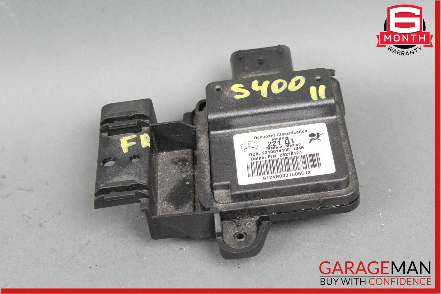 10-13 Mercedes W221 S63 AMG S400 Front Right Side Seat Occupant Sensor Module