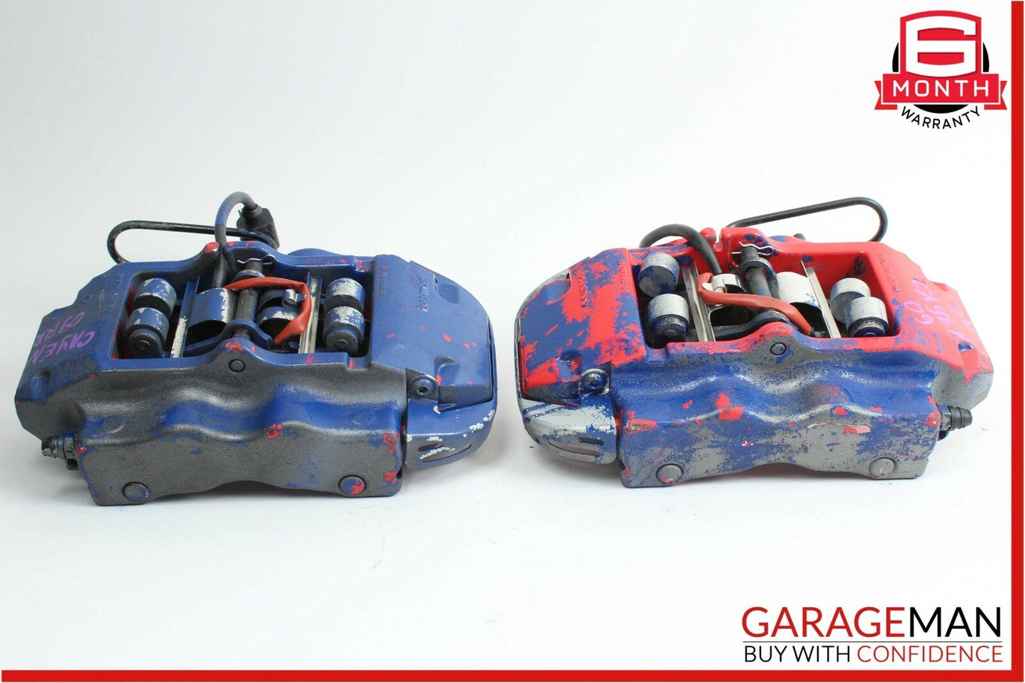 03-10 Porsche Cayenne 955 957 Brembo Rear Right & Left Side Brake Calipers Set