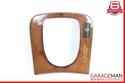 03-06 Mercedes W220 S55 AMG S500 Center Console Shift Shifter Trim Bezel Wood