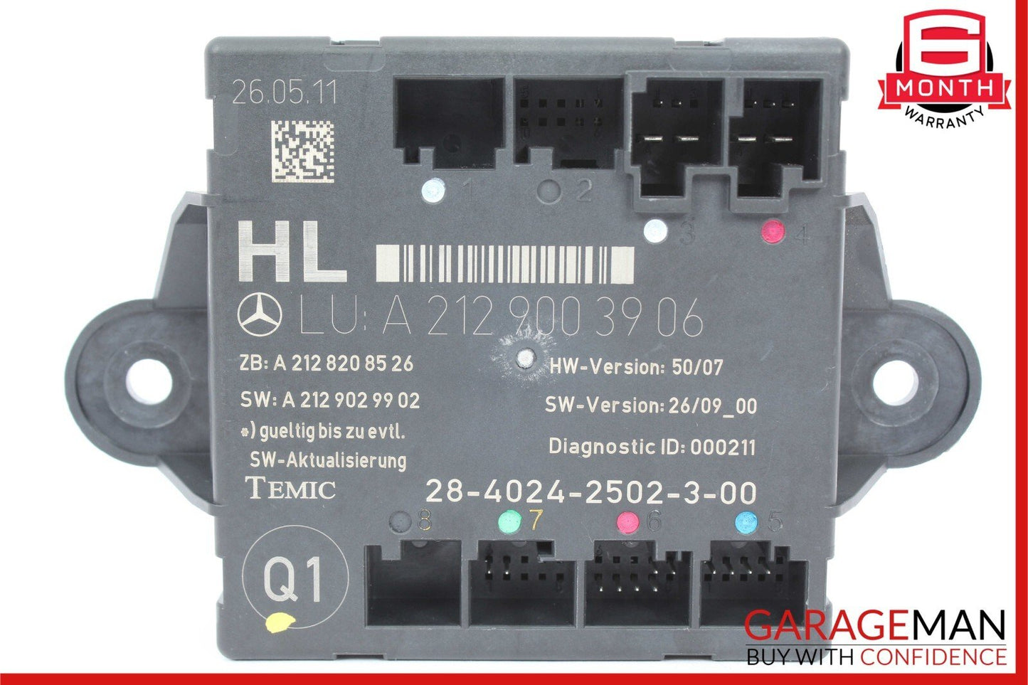 08-18 Mercedes C250 E350 C300 CLS400 Rear Left Side Door Control Module Unit