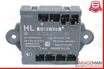 08-14 Mercedes W204 C250 C350 Sedan Rear Left Side Door Control Module Unit