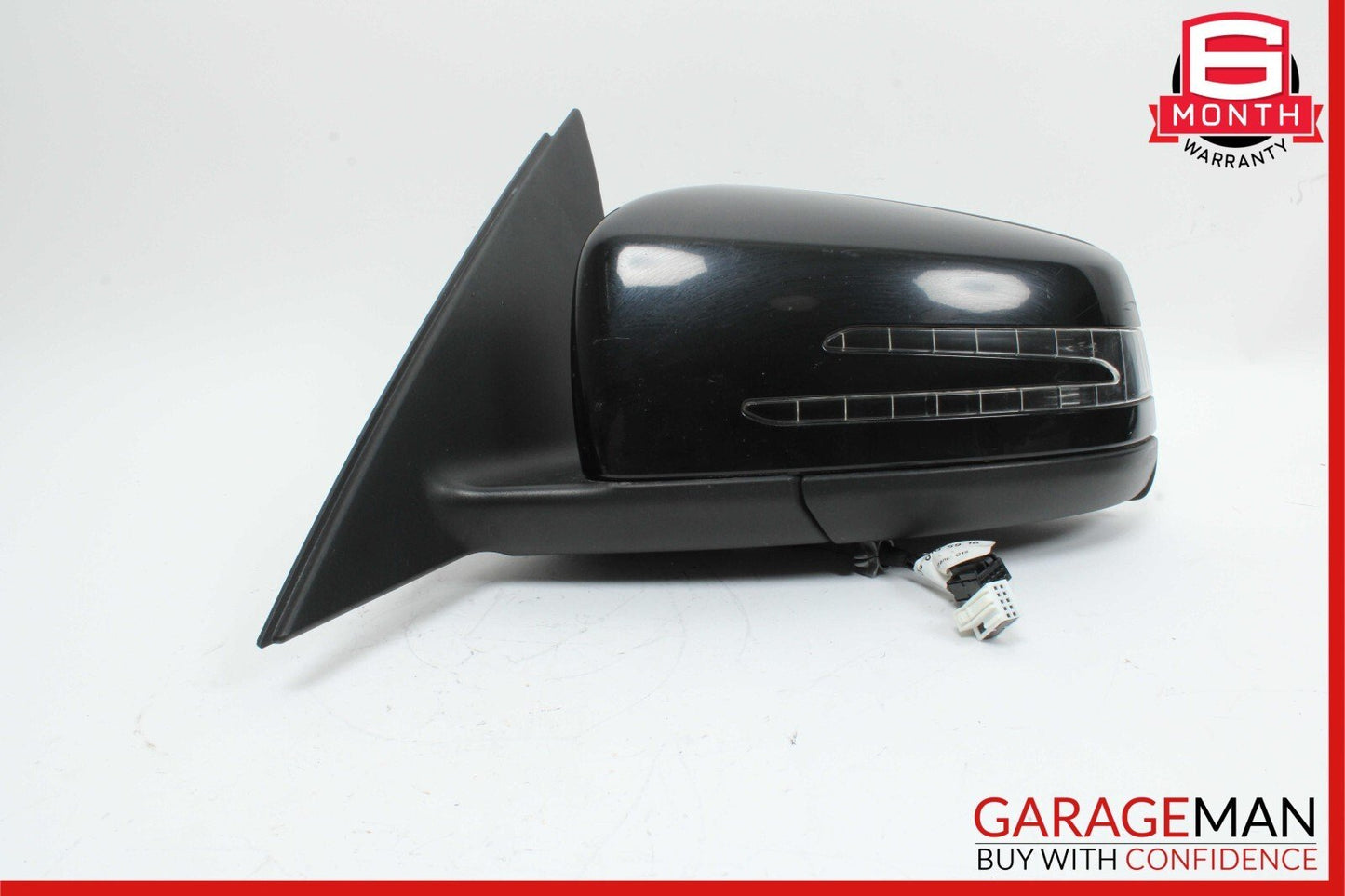 10-11 Mercedes W204 C300 C350 Front Left Side Mirror Door Rear View Black OEM