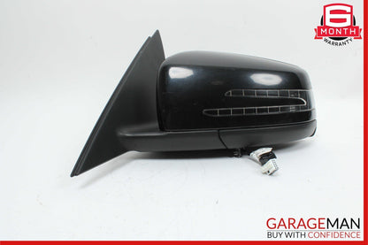 10-11 Mercedes W204 C300 C350 Front Left Side Mirror Door Rear View Black OEM