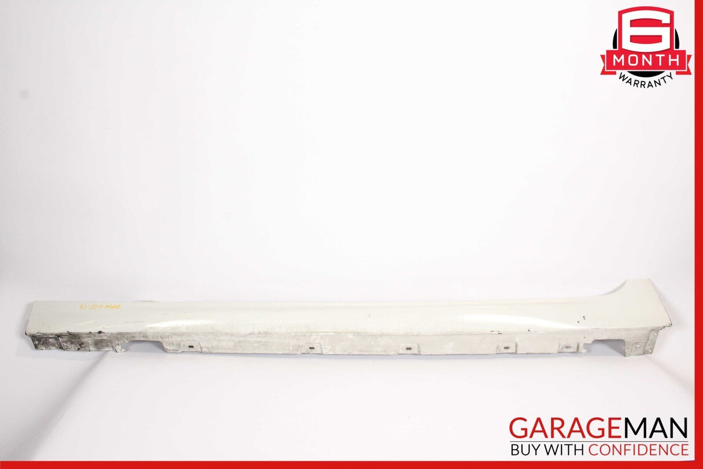 13-19 BMW 650i F06 Left Driver Side Rocker Skirt Molding Trim Panel White OEM