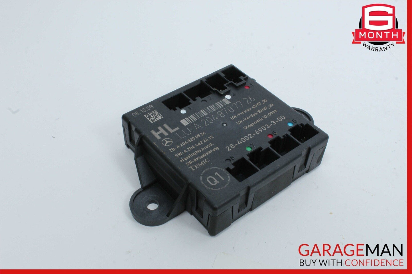 09-12 Mercedes X204 GLK350 4MATIC Rear Left Side Door Control Module Unit OEM