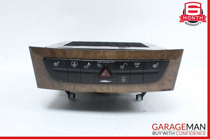 03-09 Mercedes E350 E63 AMG CLS500 Hazard Switch Control Panel Trim Wood OEM