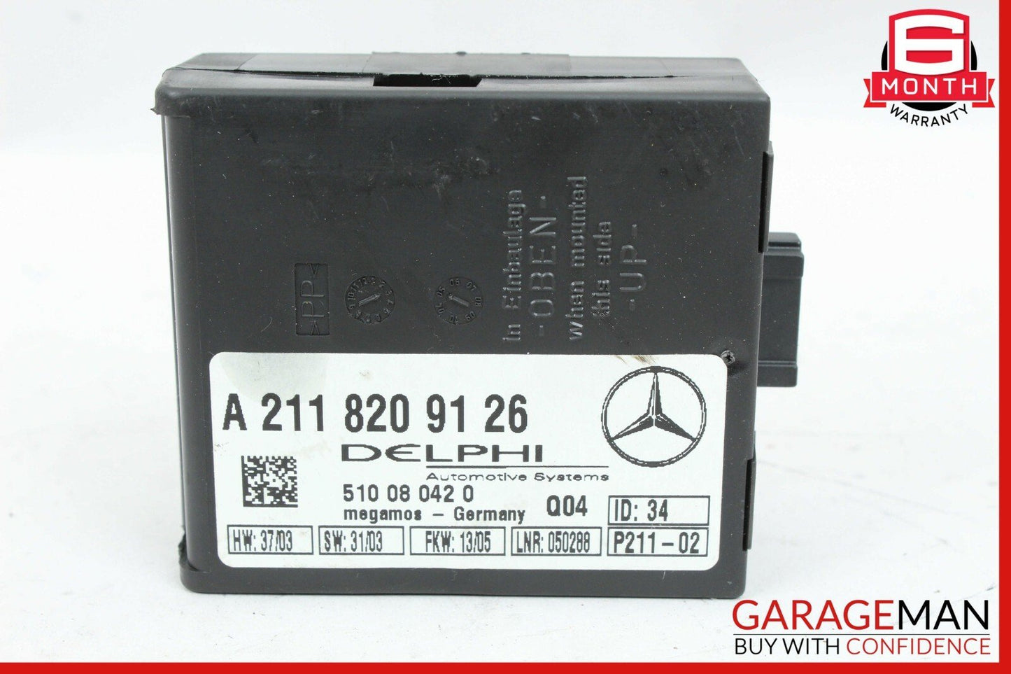 00-08 Mercedes SLK350 S600 SL500 CL500 Anti Theft Alarm Sensor Control Module
