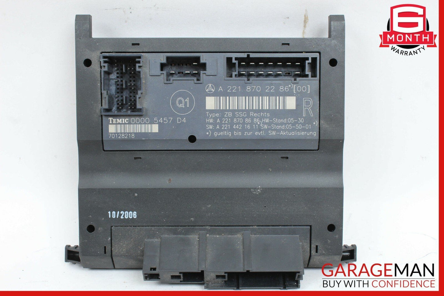 07-09 Mercedes W221 S550 Front Right Passenger Side Under Seat Control Module