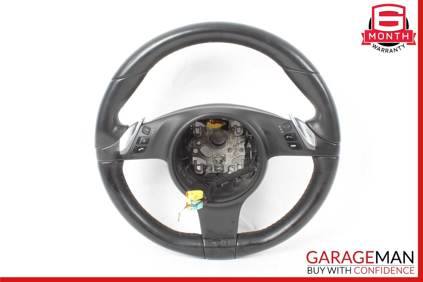 11-14 Porsche Cayenne 958 Steering Wheel w/ Paddle Shifters Black OEM
