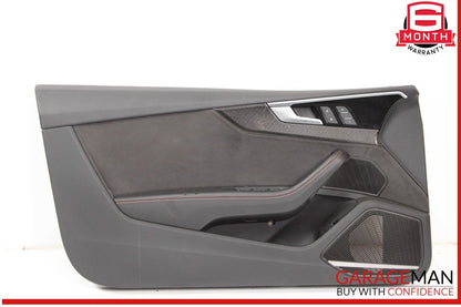 18-24 Audi S5 A5 RS5 Front Left Door Panel Trim Leather / Suede Black OEM