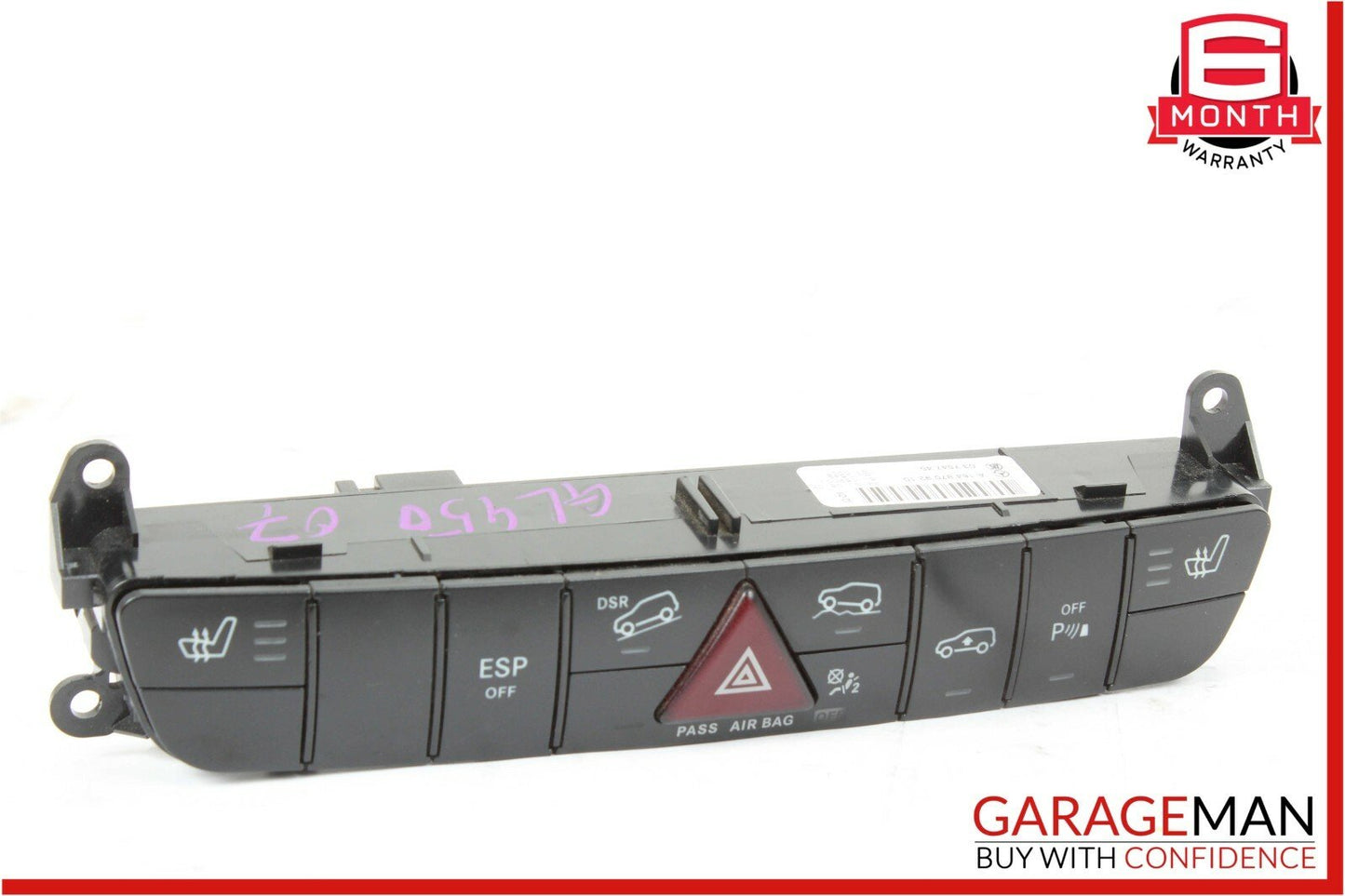 06-12 Mercedes GL450 ML550 Center Dash Hazard Light Switch Control Panel OEM
