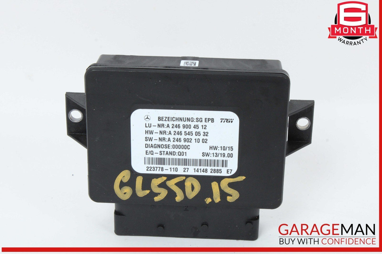 12-16 Mercedes X166 GL550 SLK350 Hand Parking Brake Control Module Unit OEM