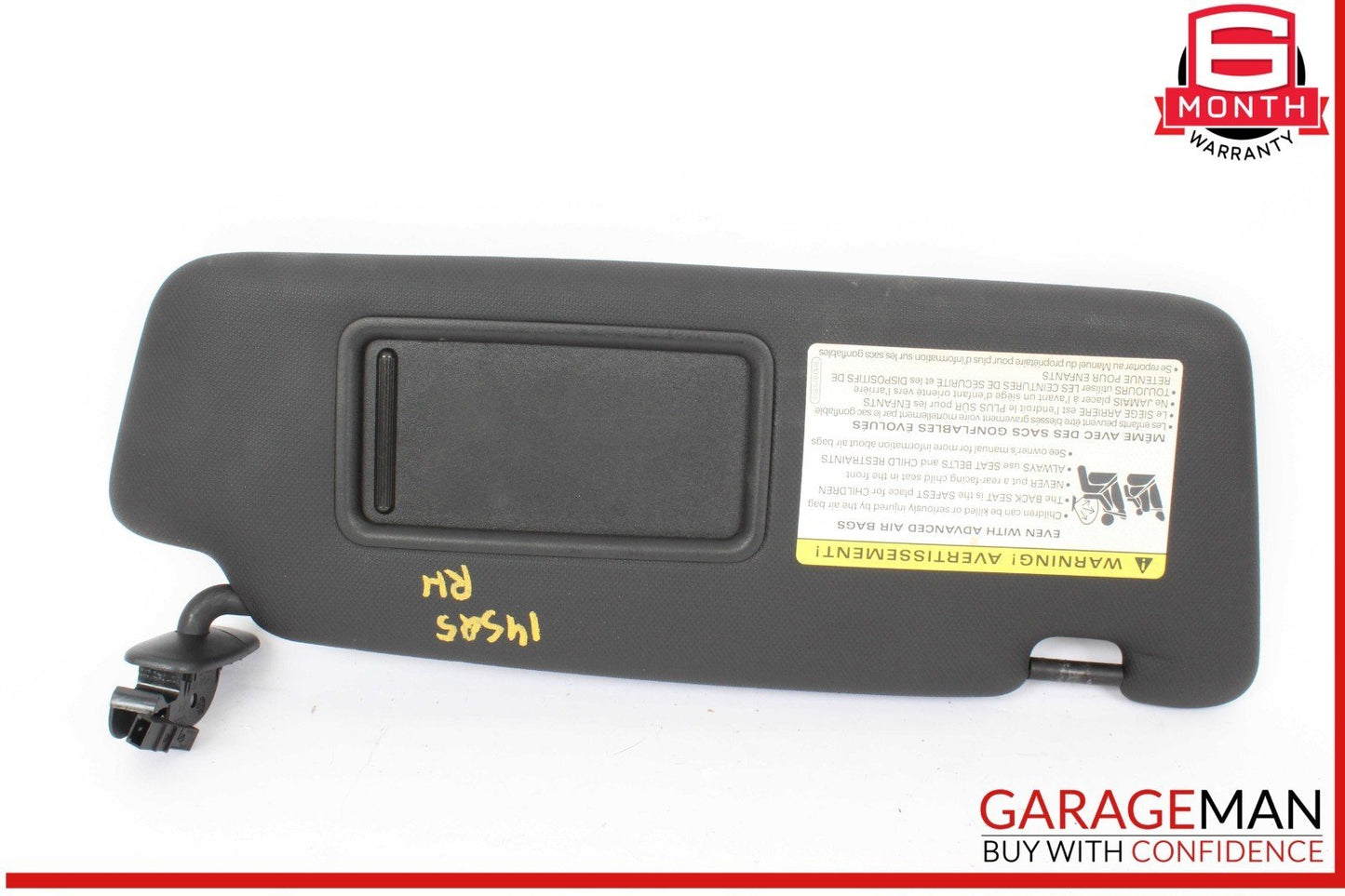 2014-2018 Audi A4 Front Right Passenger Side Sun Visor Sunvisor Black 8H0010501
