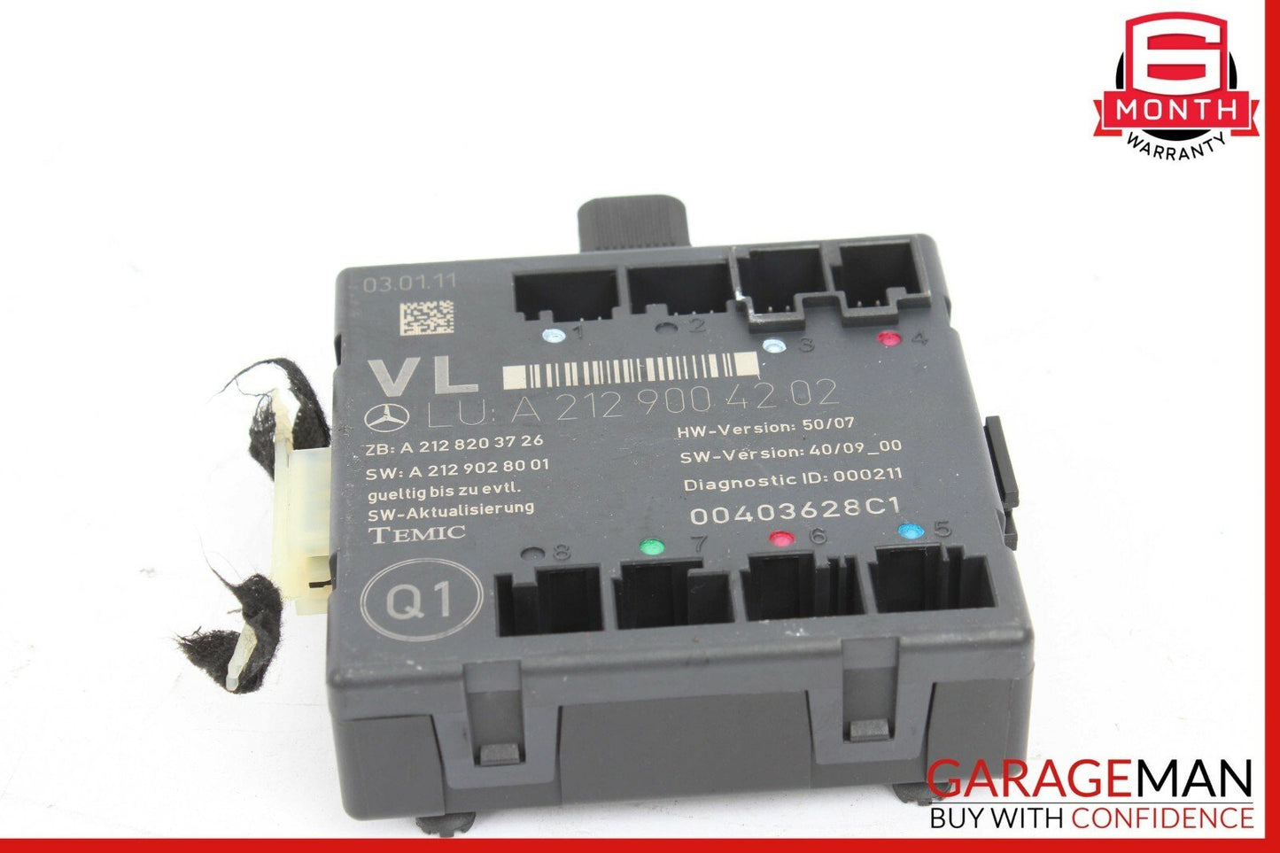 08-14 Mercedes W204 C250 C300 Front Left Driver Side Door Control Module OEM
