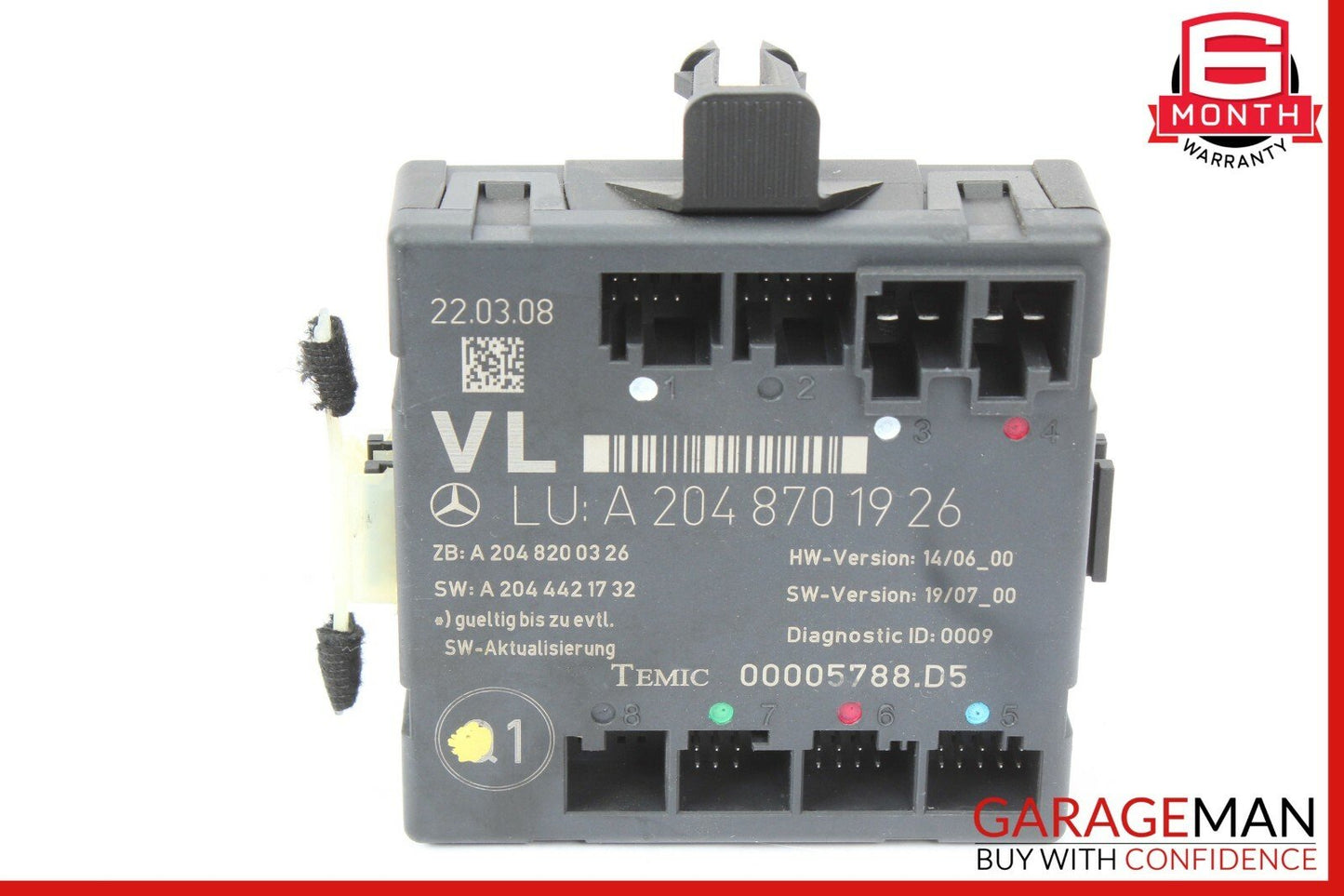08-18 Mercedes W204 C300 C350 E400 Front Left Side Door Control Module OEM