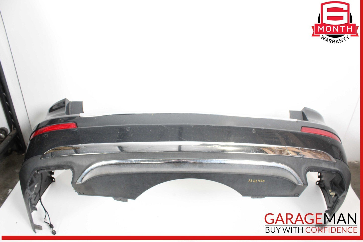 13-16 Mercedes X166 GL450 GL350 Rear Bumper Cover Assembly w/ Park Assist OEM