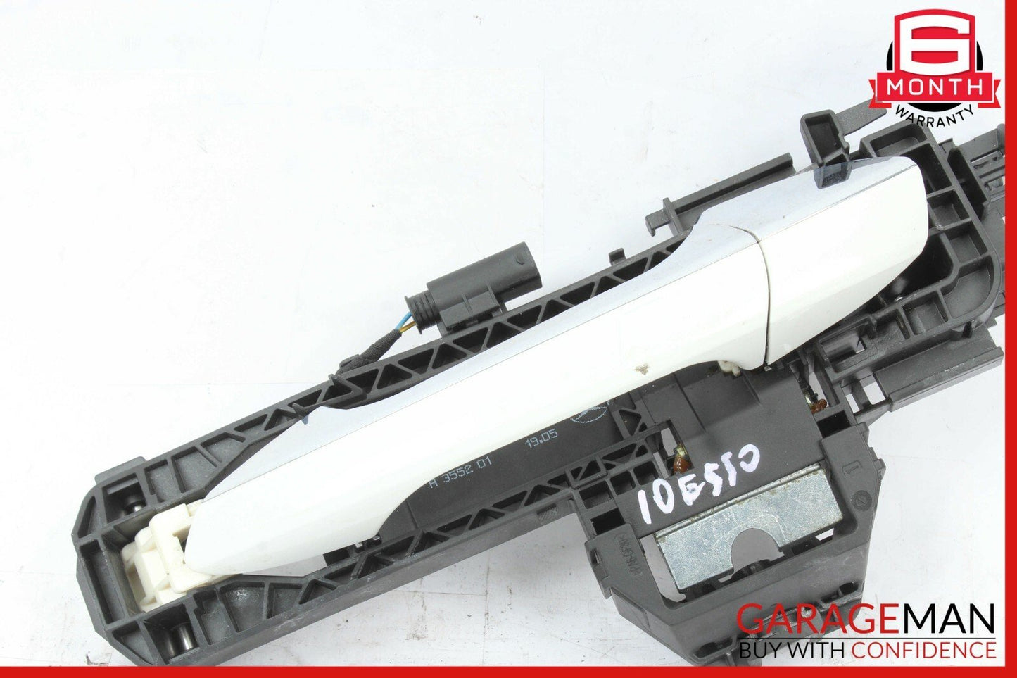 10-13 Mercedes W212 E350 E550 E63 AMG Rear Left Exterior Door Handle White OEM
