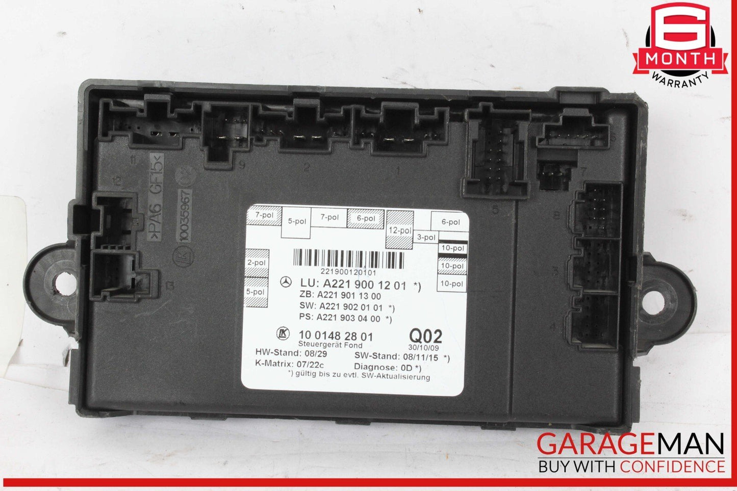 07-13 Mercedes W221 S550 4MATIC Rear Right / Left Side Door Control Module Unit