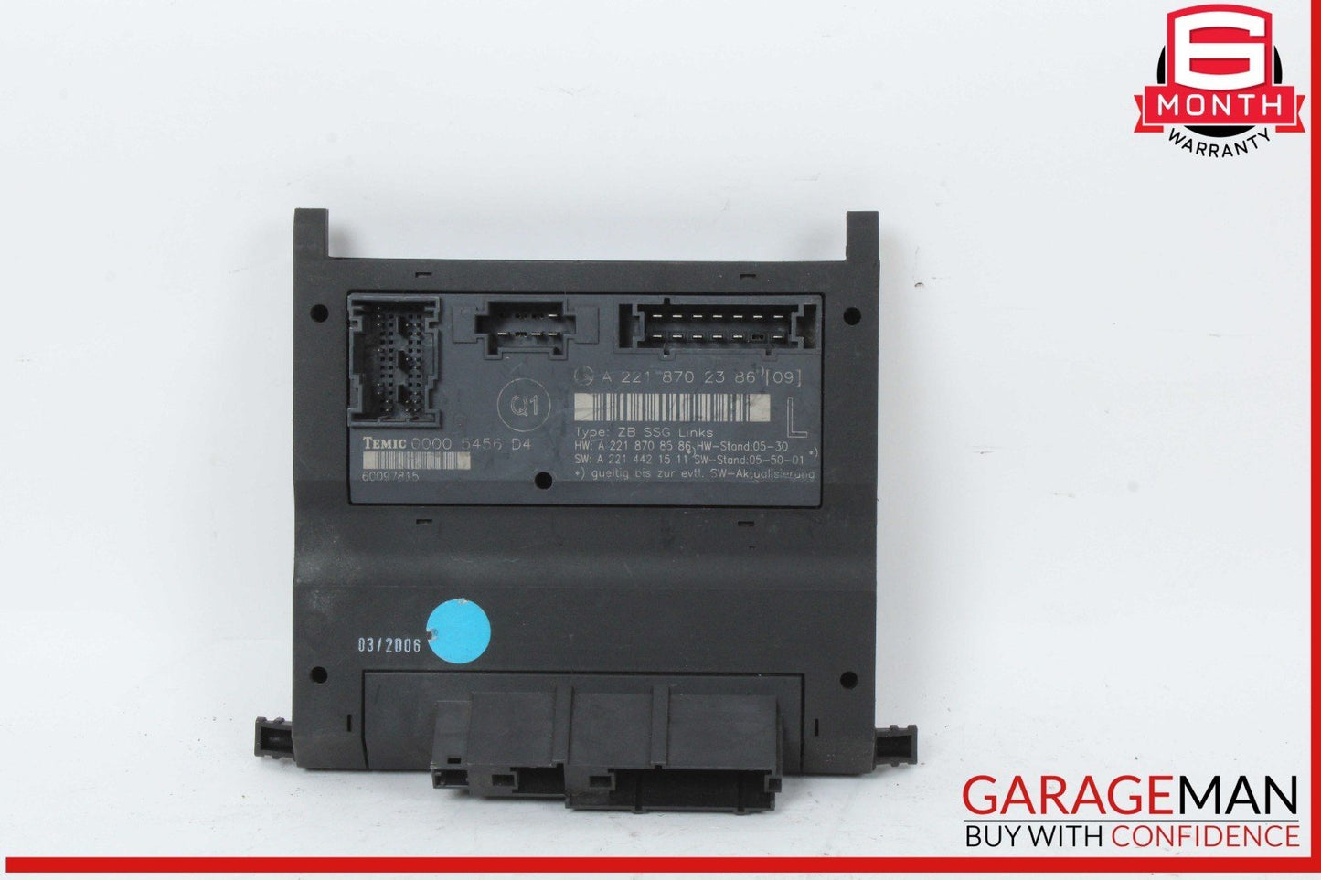 07-13 Mercedes W221 S550 S63 Front Left Driver Side Under Seat Control Unit OEM