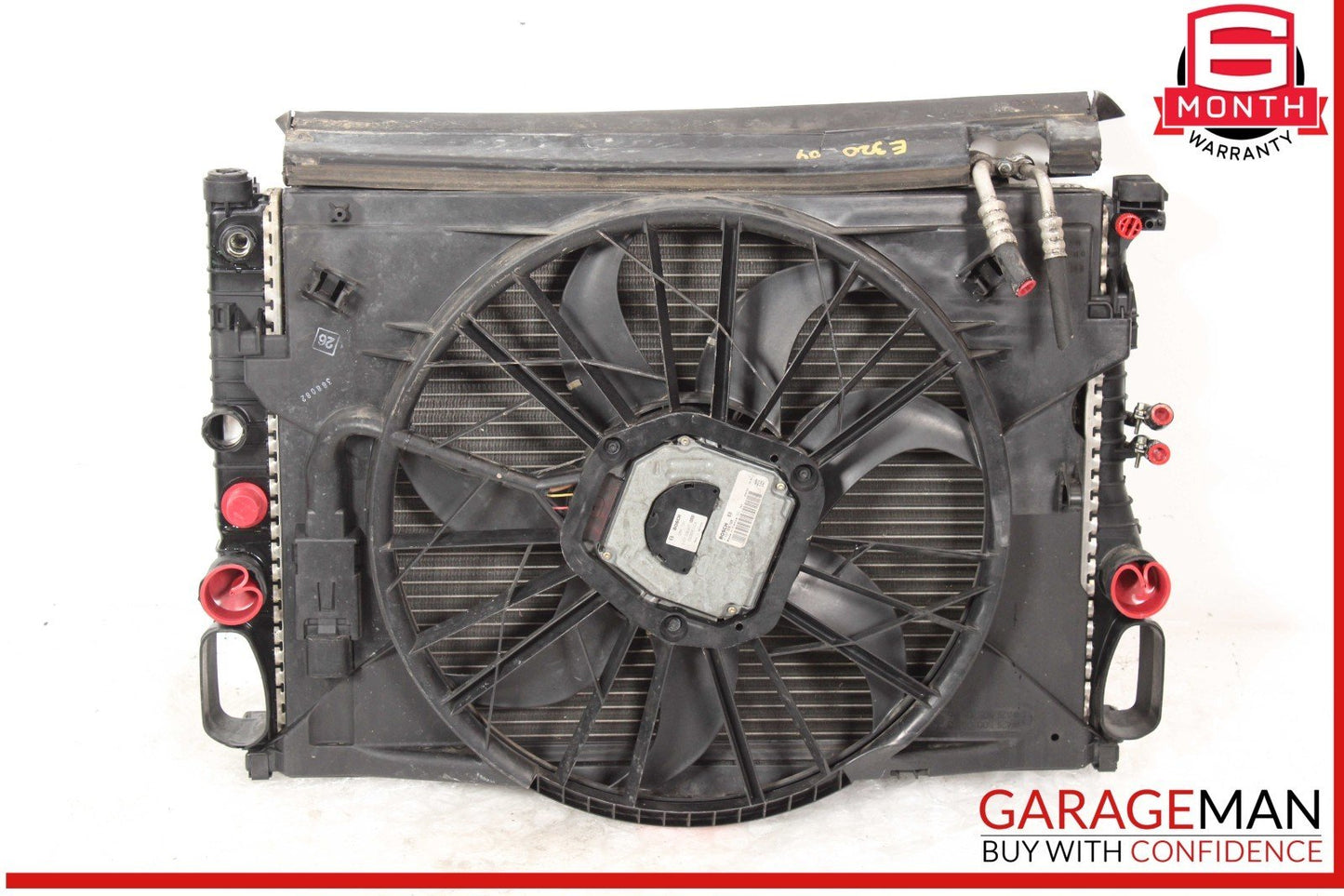 04-11 Mercedes W211 E320 Engine Motor Cooling Fan Radiator A/C Condenser Assy