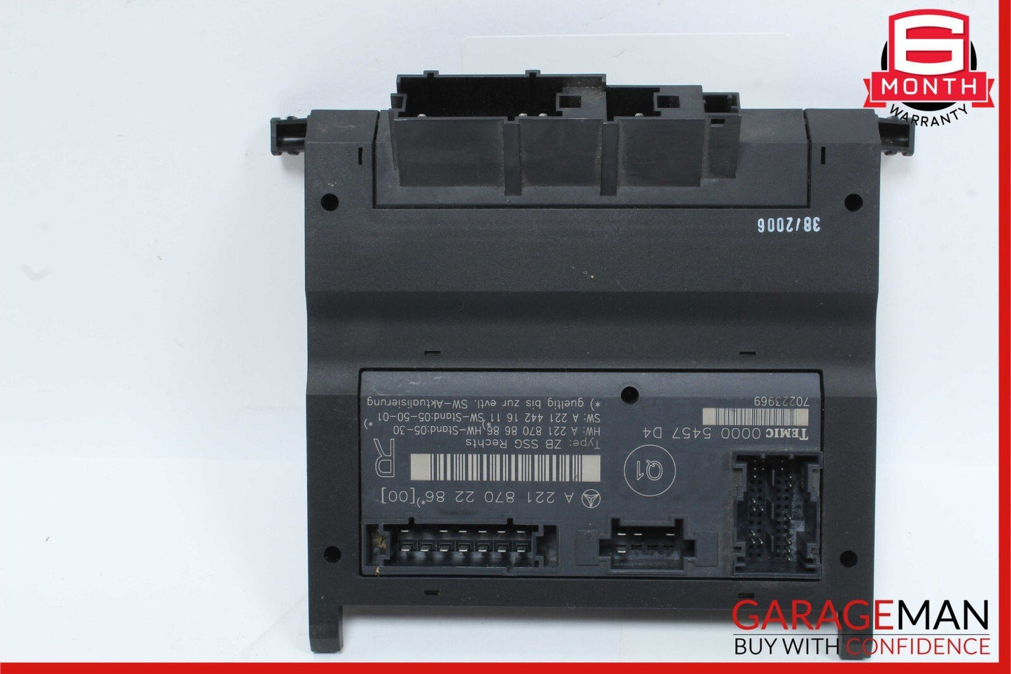 07-13 Mercedes W221 S550 S400 S350 Front Right Side Under Seat Control Module