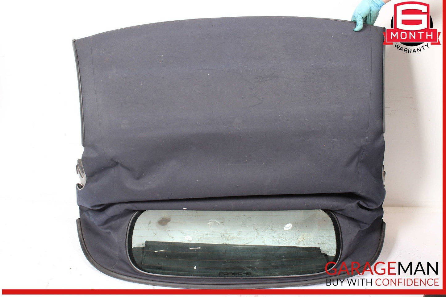 05-08 Porsche Boxster 987 Rear Convertible Soft Top Roof Glass Assembly Black