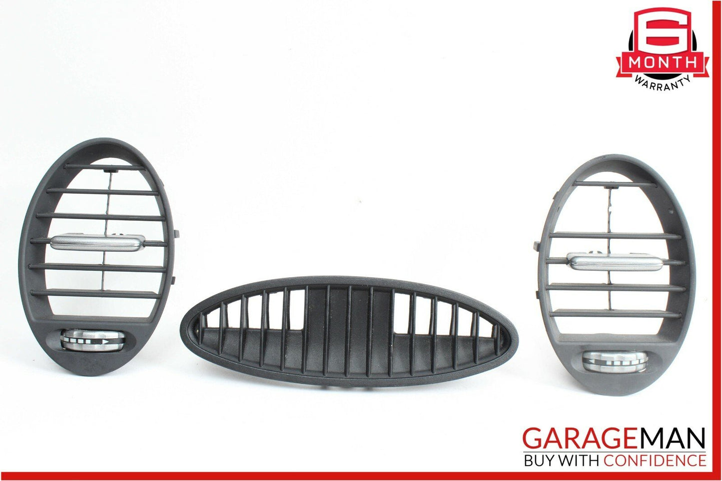 05-11 Mercedes R171 SLK350 Center Dash A/C AC Air Vent Trim Grille Set of 3 Pc