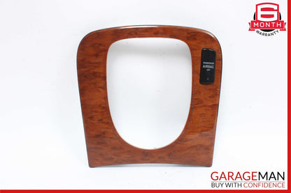 03-06 Mercedes W220 S430 S500 S55 AMG Center Console Shifter Bezel Trim Wood OEM