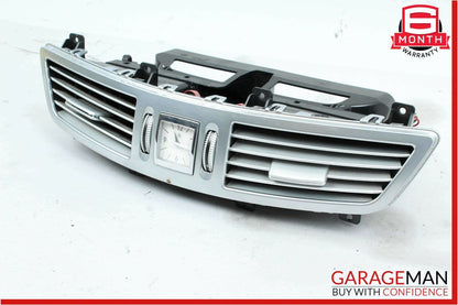07-13 Mercedes W221 S550 S600 Dashboard Center Dash A/C Air Vent Trim Clock OEM