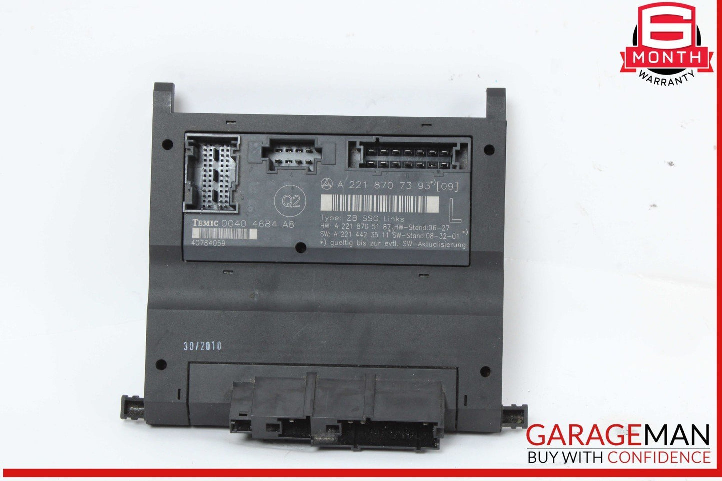 07-13 Mercedes W221 S550 S63 Front Left Driver Side Under Seat Control Unit OEM