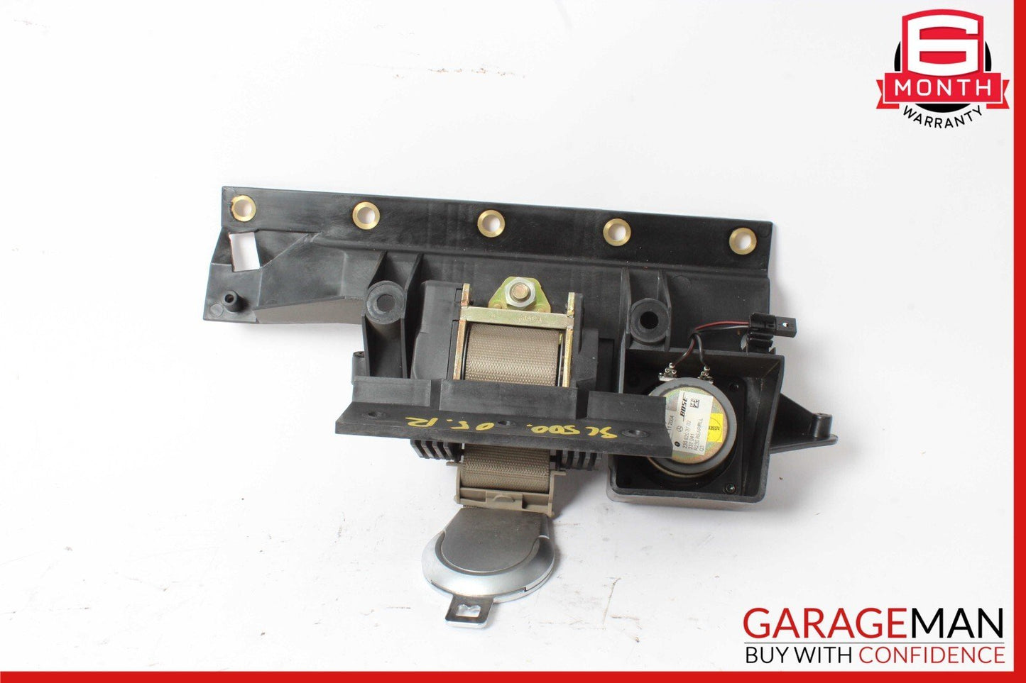03-08 Mercedes R230 SL500 Rear Right Seat Belt Retractor Luggage w/ Speaker OEM