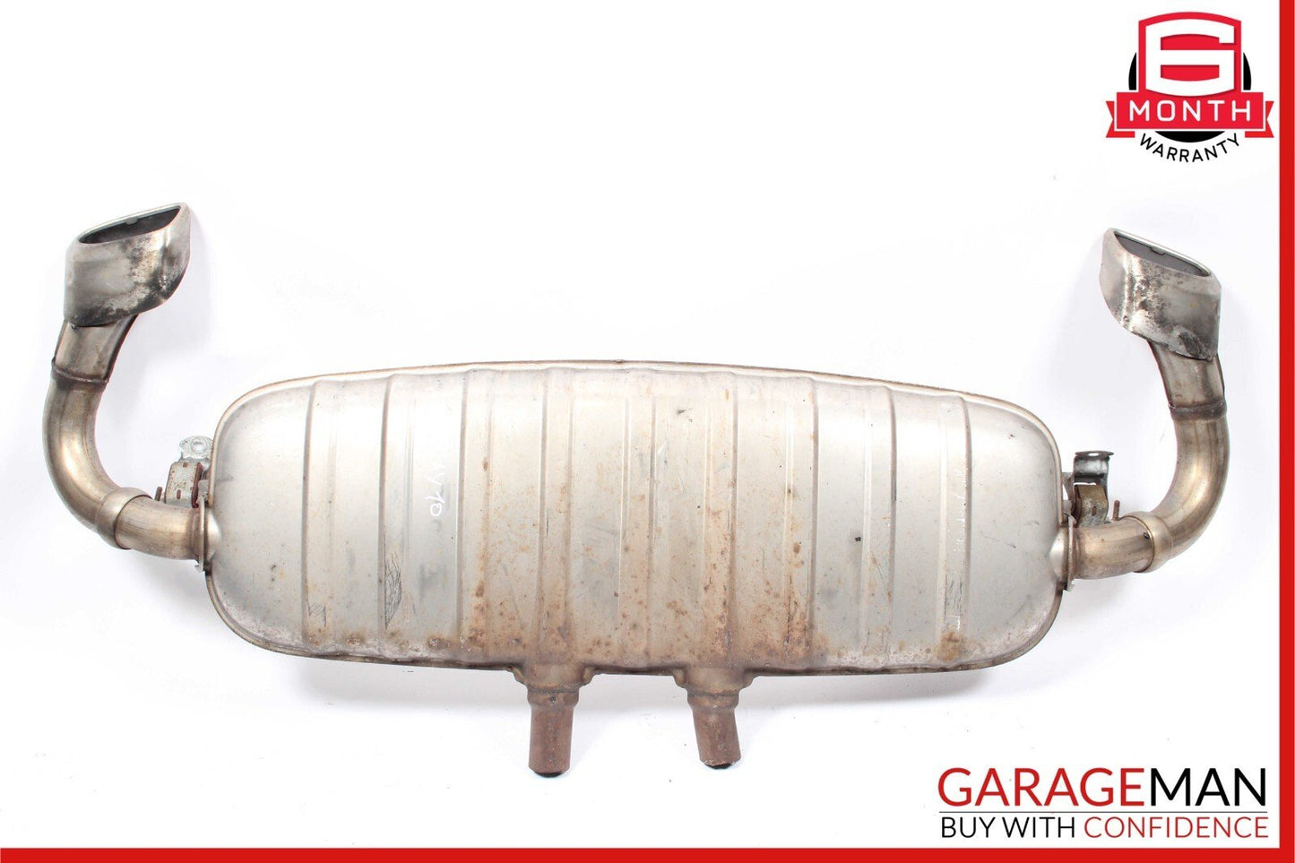 08-10 Porsche Cayenne 957 Complete Exhaust Muffler Tips Pipe Assembly OEM