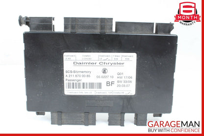 03-11 Mercedes W211 E350 GL450 Front Right Seat Control Module 2118700085 OEM