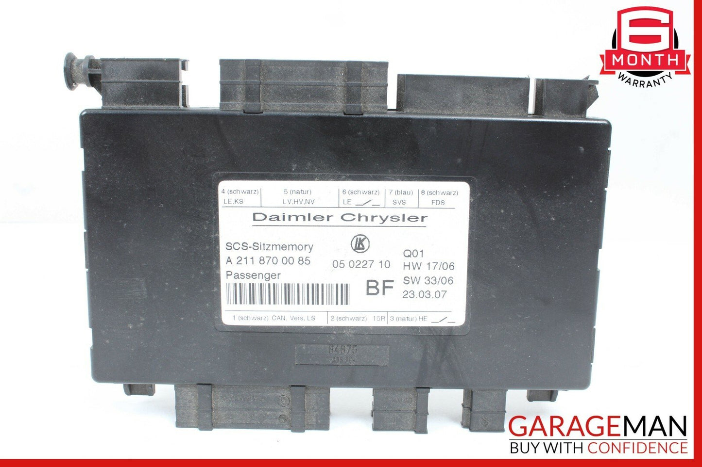 03-11 Mercedes W211 E350 GL450 Front Right Seat Control Module 2118700085 OEM
