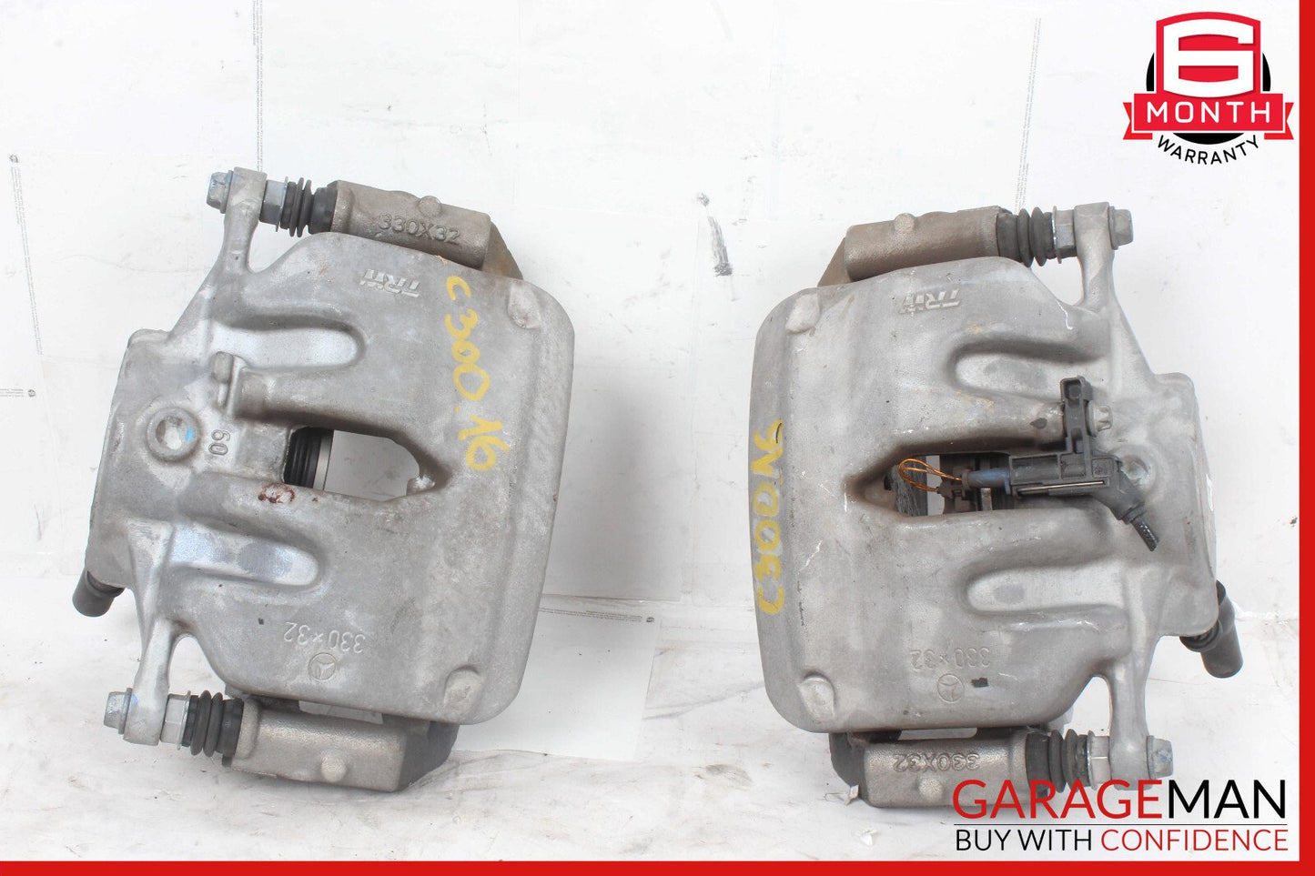 15-20 Mercedes W205 C300 C350e Front Brake Calipers Left & Right Set OEM