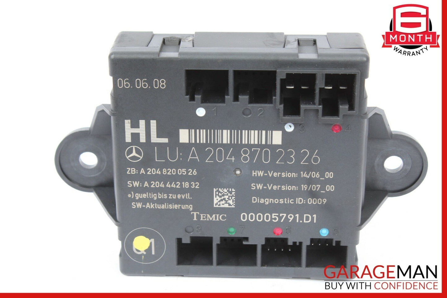 08-14 Mercedes W204 C300 C350 Rear Left Side Door Control Module 2048702326 OEM