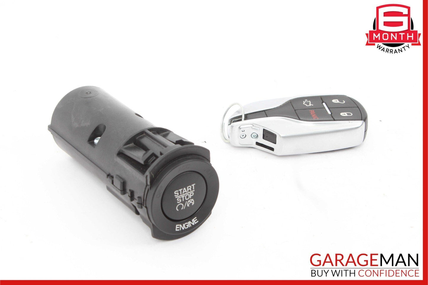14-17 Maserati Ghibli Dash Ignition Switch Controller Push Button w/ Key Set