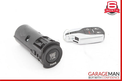 14-17 Maserati Ghibli Dash Ignition Switch Controller Push Button w/ Key Set